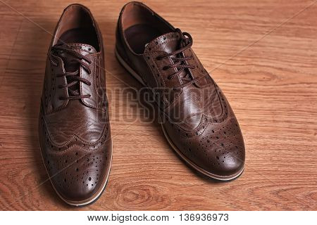 Men's leather fashion shoes .Vintage style .