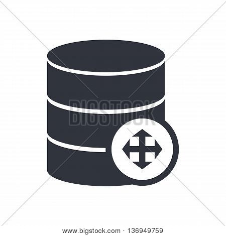 Database Arrows Icon In Vector Format. Premium Quality Database Arrows Symbol. Web Graphic Database