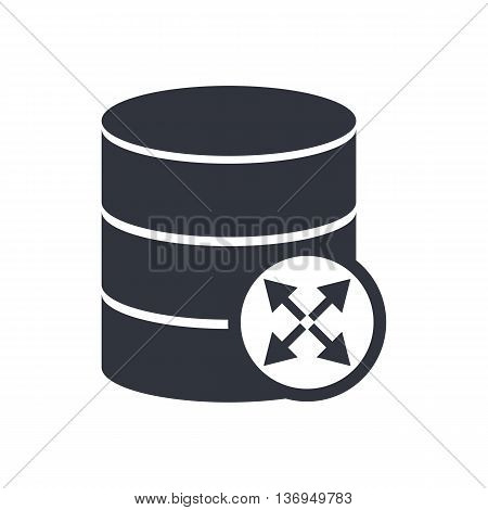 Database Arrows Diagonal Icon In Vector Format. Premium Quality Database Arrows Diagonal Symbol. Web