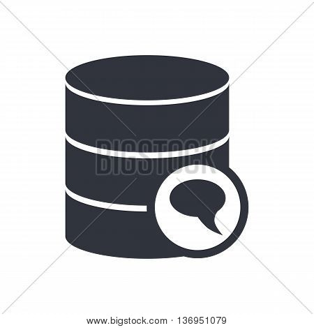 Database Discussion Icon In Vector Format. Premium Quality Database Discussion Symbol. Web Graphic D