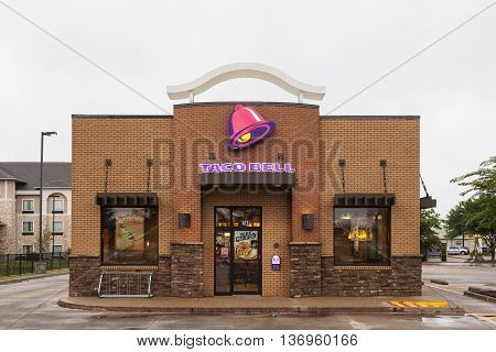 DALLAS Tx USA - APR 17 2016: Taco Bell fast food restaurant. Taco Bell is an American chain of restaurants that serve a Tex-Mex foods