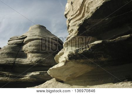 Sinuous shape of the rock near Antofagasta