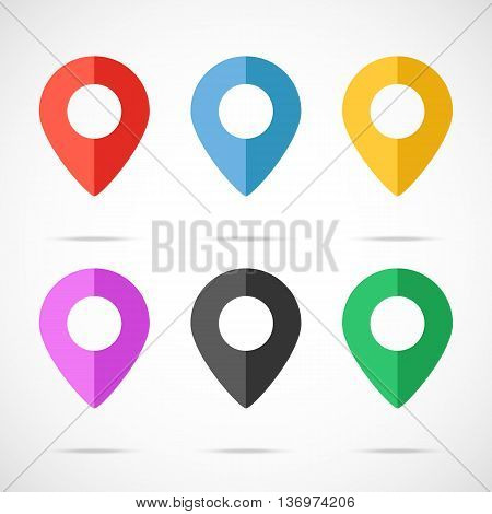 Colorful Map Markers Vector & Photo (Free Trial) | Bigstock