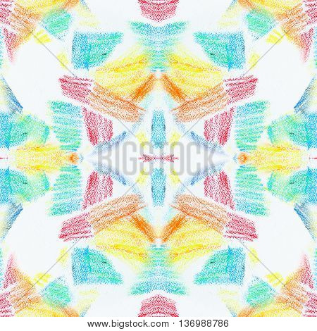 Grunge seamless texture of pastel strokes. Crayons seamless abstract grunge background. Design element. Hand drawing pattern. Pencil design elements.