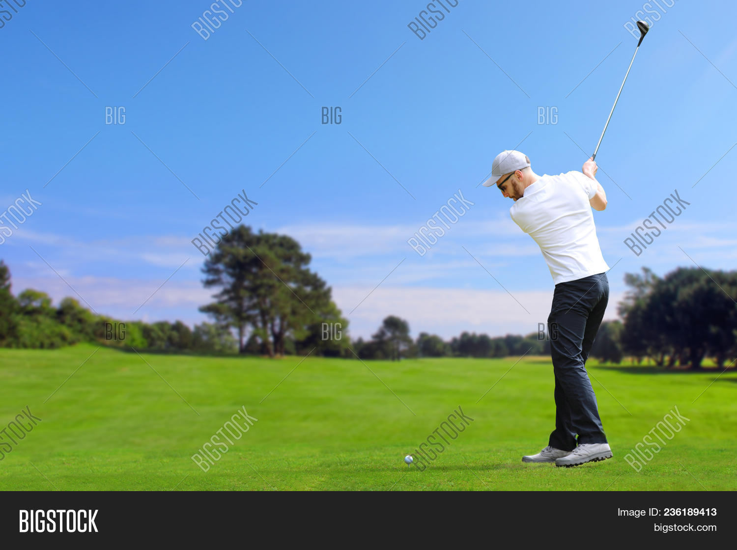 Golfer Hit Golf Ball Image & Photo (Free Trial) Bigstock
