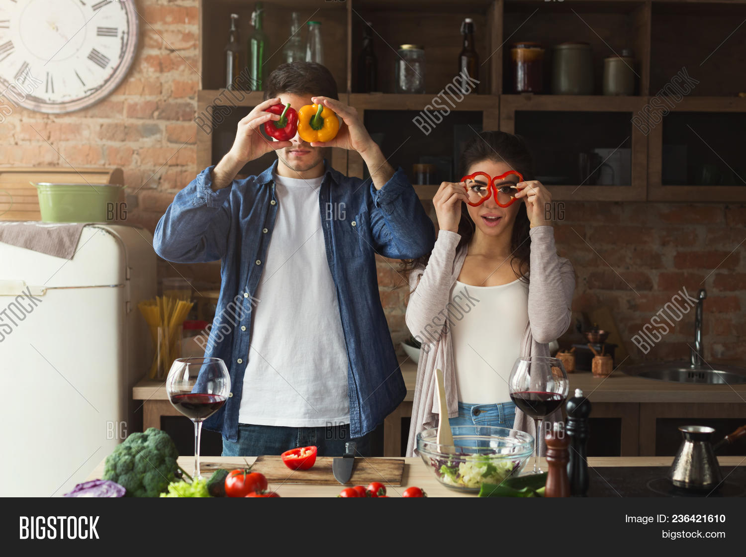 Happy Couple Cooking Image & Photo (Free Trial) | Bigstock