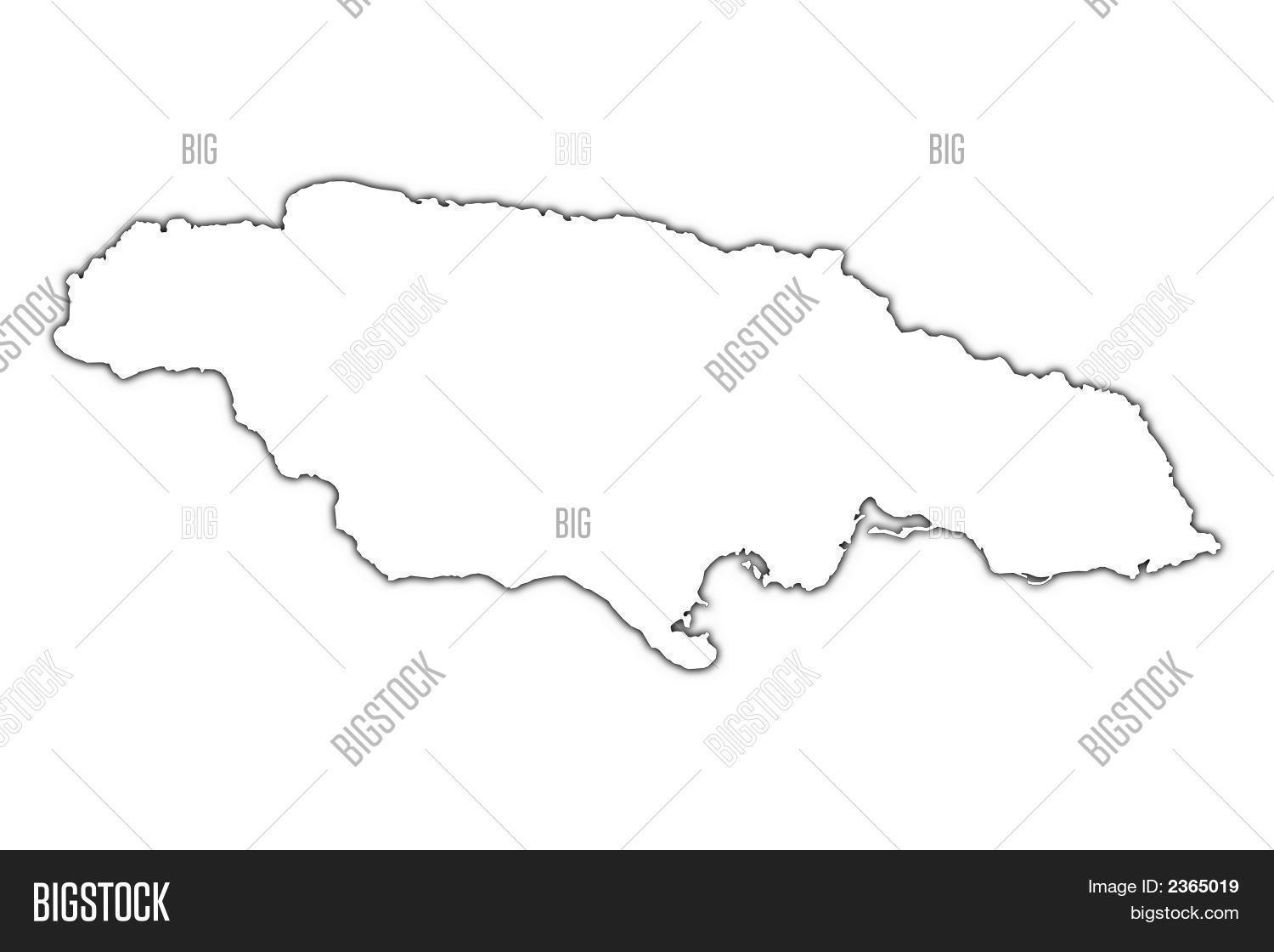 Jamaica Outline Map Image & Photo (Free Trial) | Bigstock