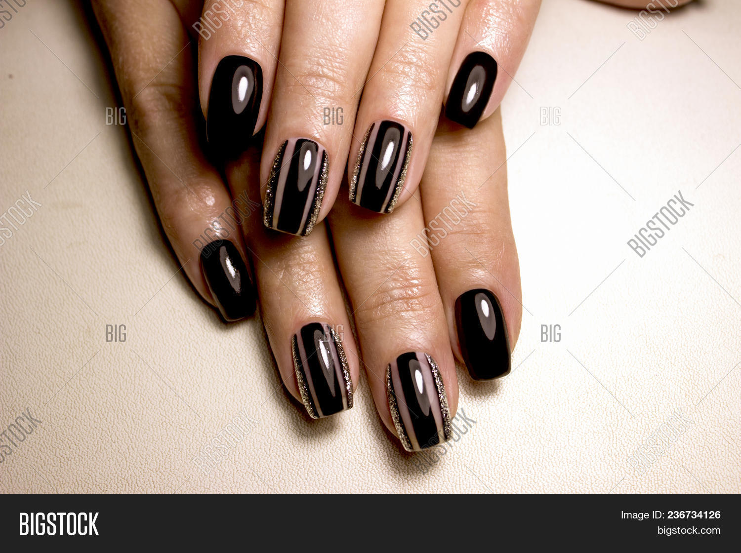 Black Nail Polish. Image & Photo (Free Trial) | Bigstock