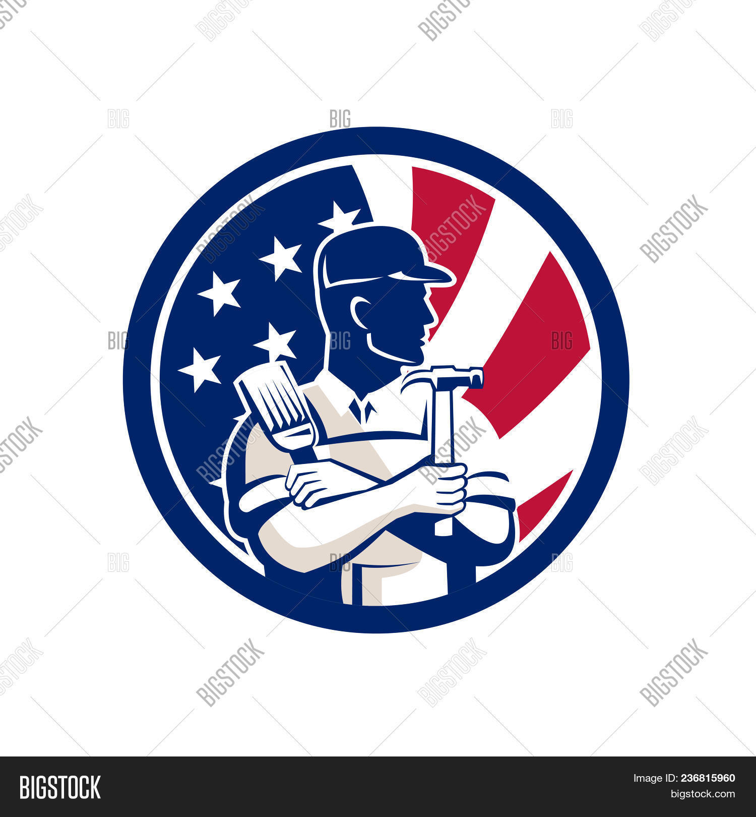 icon retro style image photo free trial bigstock stars and stripes tools