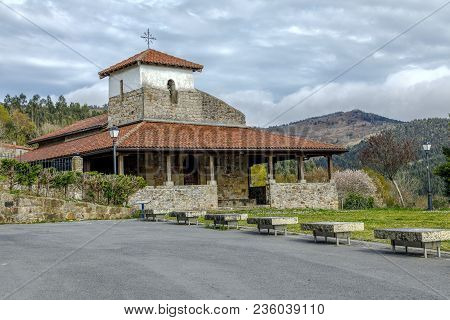 Hermitage Of San Pelayo (san Pelaio Baseliza) In Baquio (vizcaya, Spain) Is A Romanesque Hermitage T