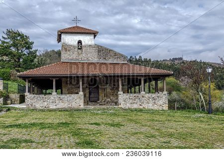 Hermitage Of San Pelayo (san Pelaio Baseliza) In Baquio (vizcaya, Spain) Is A Romanesque Hermitage T