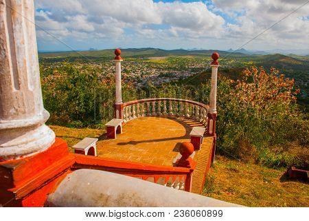 Cuba. Holguin:landscape From The Top Overlooking The City Holguin From Hill Of The Cross. Sightseein