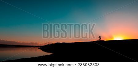 Sunset Sky Nature Watchtower Sunrise Night Landscape