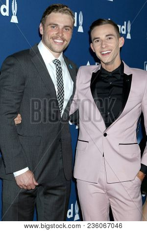 LOS ANGELES - APR 12:  Gus Kenworthy, Adam Rippon at GLAAD Media Awards Los Angeles at Beverly Hilton Hotel on April 12, 2018 in Beverly Hills, CA