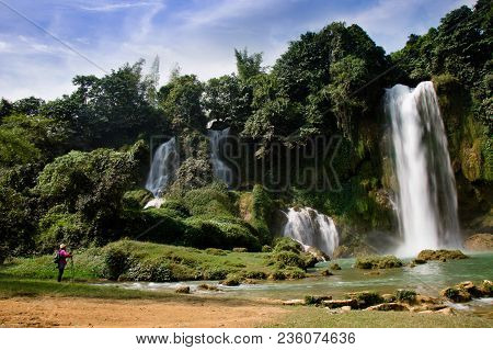 Ban Gioc Waterfall(veitnam Name) Or Detian Waterfall(chinese Name) Waterfall Is The Most Magnificent