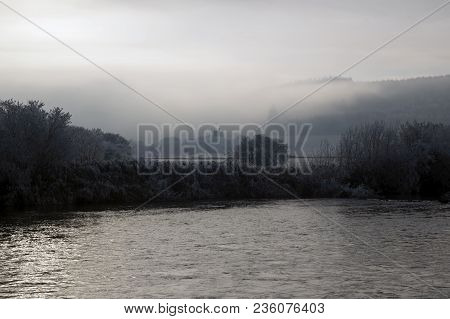View Of The Remains Of Coolnamuck Castle In Winter Morning.carrick-on-suir,co.tipperary,ireland