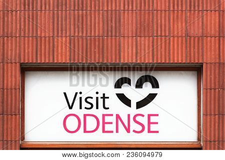 Odense, Denmark - April 4, 2018: Logo Of Visit Odense. Odense Is The Third Largest City In Denmark