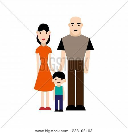 Family, Man, Woman, Boy, Child, People, Vector People, Cartoon
