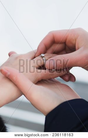 A Man Makes A Proposal To A Future Spouse.