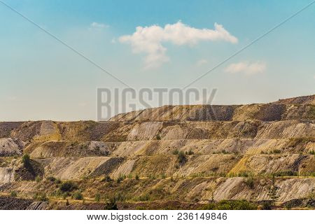 Dumps Of Processed Iron Ore. Waste From The Iron Ore Industry. Belgorod Region, Russia.