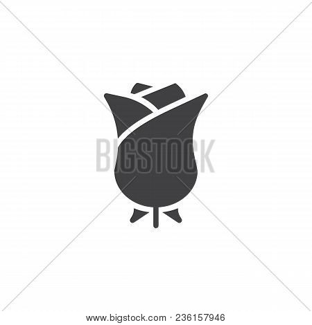 Rose Flowers Vector Icon. Filled Flat Sign For Mobile Concept And Web Design. Simple Solid Icon. Ros