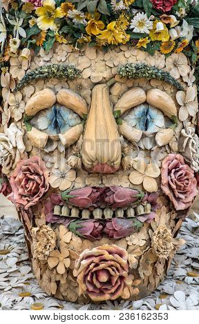 Les Baux, France - June 26, 2017: The Artwork, Titled Spring Is Four Seasons Three-dimensional Inter