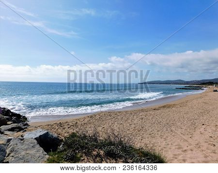 The Peaceful Beach At Frejus, French Riviera