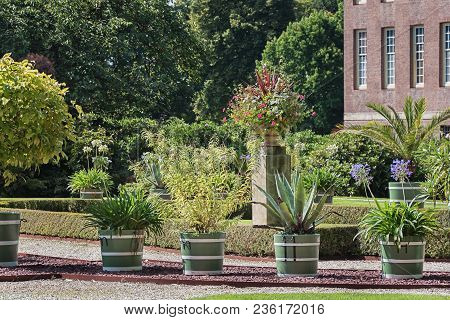 De Steeg, Netherlands, August 23, 2014: The Garden Around The Castle And Estate Middachten In De Ste