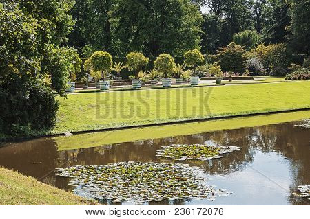 De Steeg, Netherlands, August 23, 2014: The Garden Around The Castle And Estate Middachten In De Ste