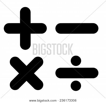 Math Sign On White Background. Math Symbol. Flat Style. Calculator Icon.