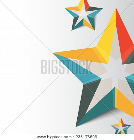 Vector Background With Stars. And Palce For Text.