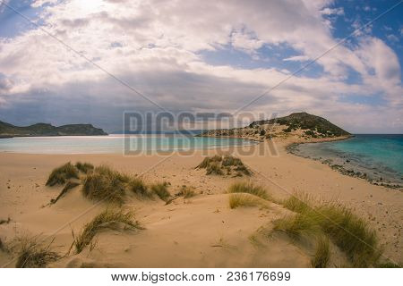 Scenic Simos Beach On Elafonisos Island In Greece