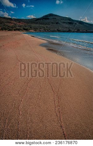 Scenic Simos Beach On Elafonisos Island In Greece