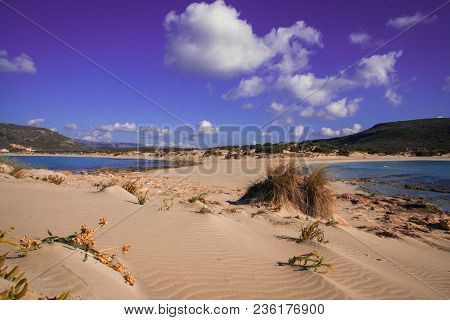 Scenic Simos Beach On Elafonisos Island In Greece