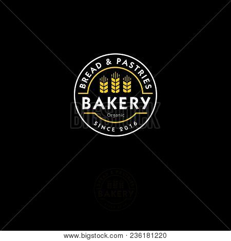 Bakery Logo. Bakery Emblem. Lettering And Spikelet In A Circular Badge.
