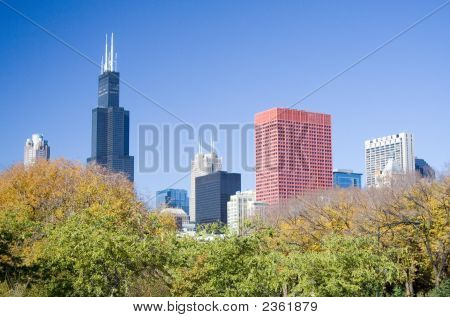 Chicago Skyline, beleértve a Sears Tower