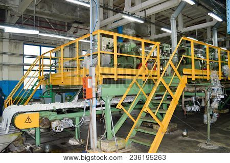Line For The Manufacture Of Brown Colored Synthetic Acrylic Fiber At A Chemical Plant