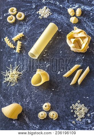 Various Types Of Raw Pasta