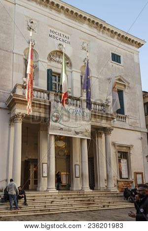 Venice, Italy - November 12, 2016: The Teatro La Fenice Is An Opera House In Venice And Its Name Ref
