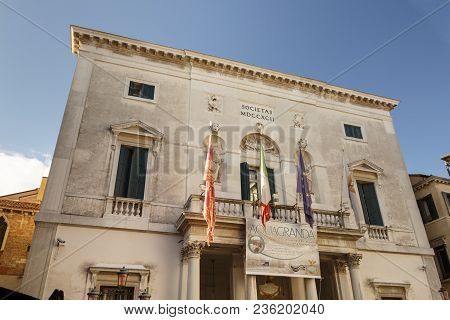 Venice, Italy - November 12, 2016: The Teatro La Fenice Is An Opera House In Venice And Its Name Ref