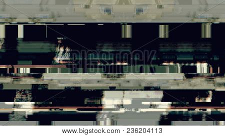 Data Glitch Random Digital Signal Malfunction. High Resolution Illustration 11087 From A Series Of A