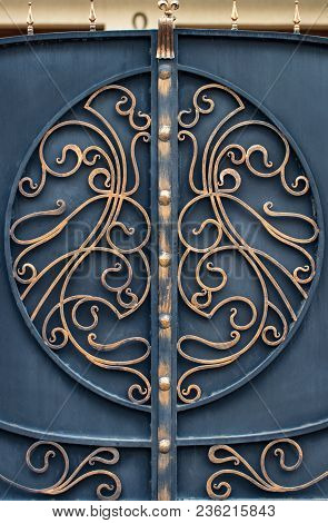 Decorative Parts Of Metal Gates, Elements Of Hand Forging.