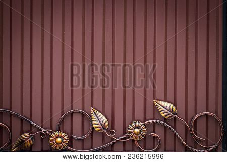 Decorative Parts Of Metal Gates, Elements Of Hand Forging.