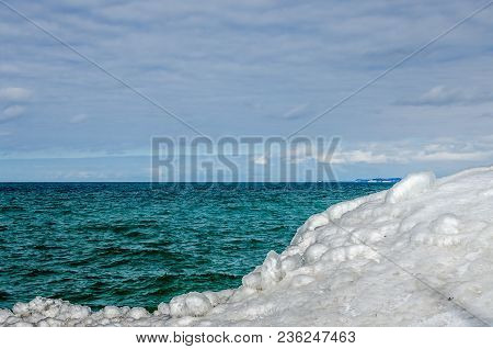 Amazing Green,  Turquoise, And Blue In Lake Michigan In Manistee