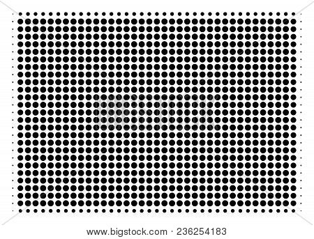 Filled Rectange Halftone Vector Icon. Illustration Style Is Dotted Iconic Filled Rectange Icon Symbo