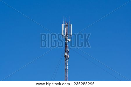 4g And 4.5g Cell Site, Telecom Radio Tower Or Mobile Phone Base Station