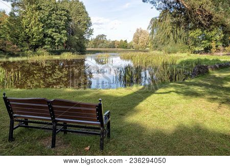 Peaceful Resting Place By The Lake On The Grounds Of Birr Demesne,ireland.