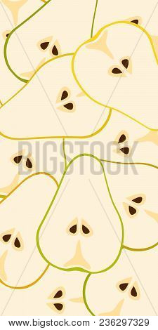 Fresh Juicy Green Pears - Fruit Vector Concept