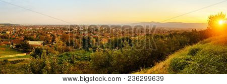 Panorama of the city of Paracin, one of the cities in central Serbia.