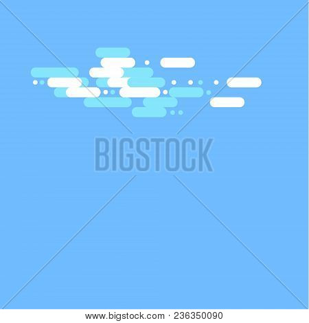 Blue Sky With White Clouds. Vector Stock Illustration.